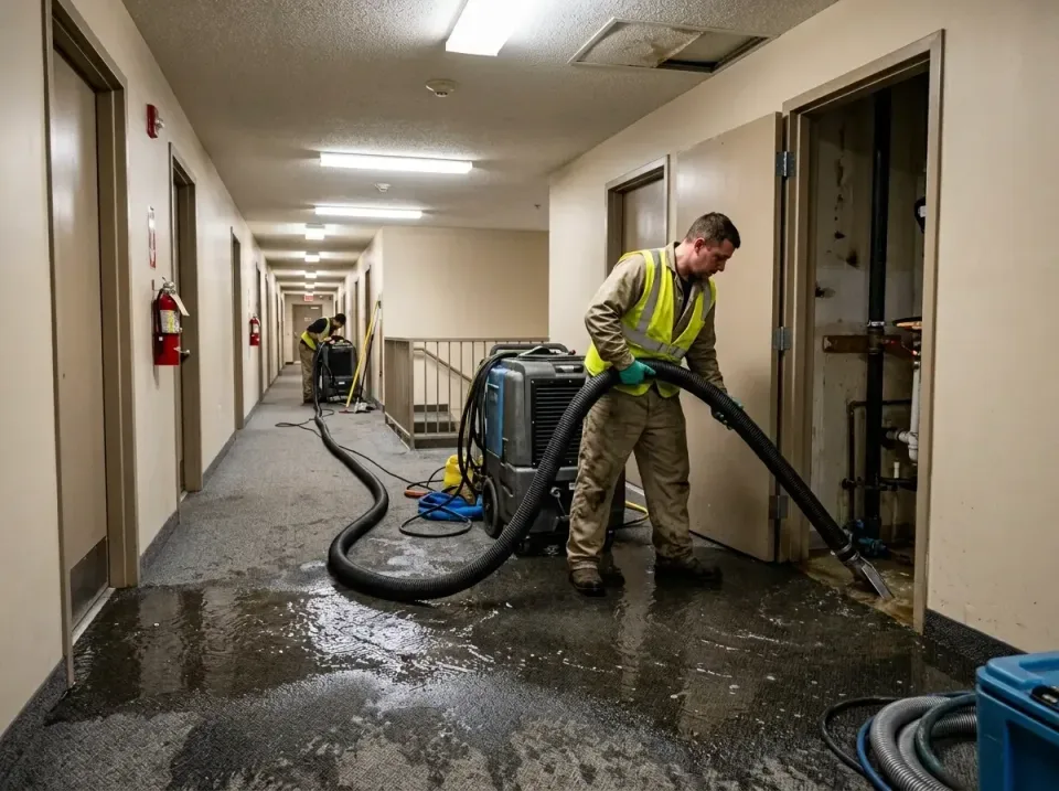 multi-unit-apartment-hallway-f-005 — frequently asked questions, Emergency Burst Pipe Water Extraction & Removal in Mastic B…